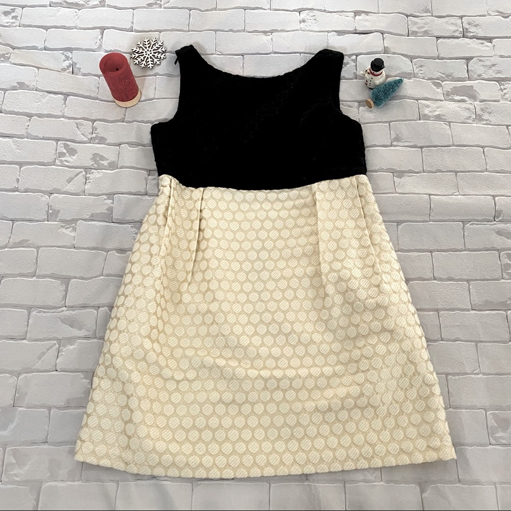 Milly vintage look party dress black and cream size 4